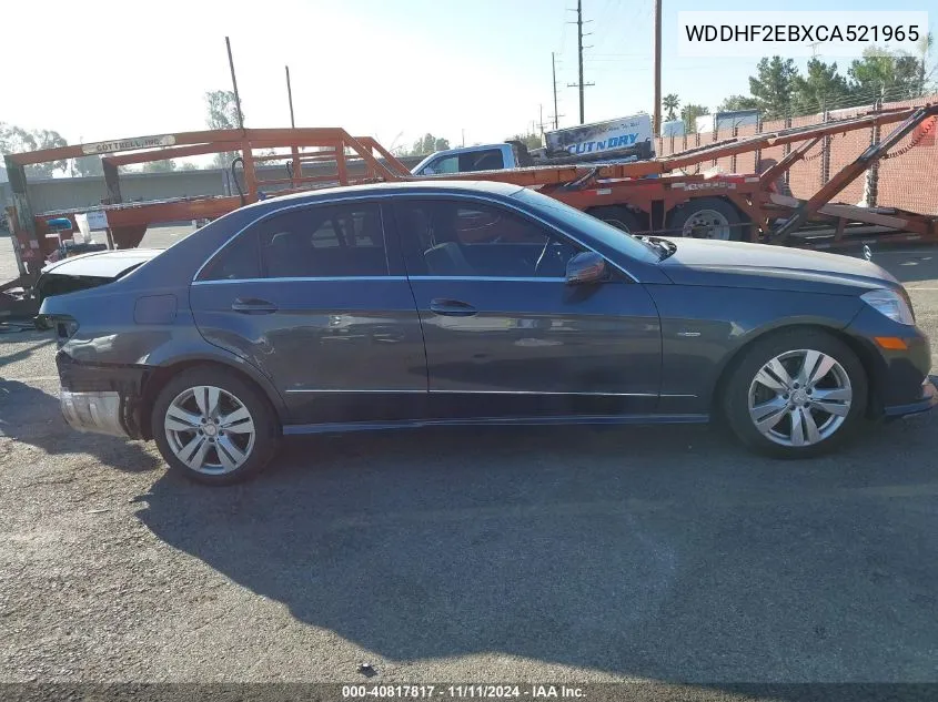 2012 Mercedes-Benz E 350 Bluetec VIN: WDDHF2EBXCA521965 Lot: 40817817