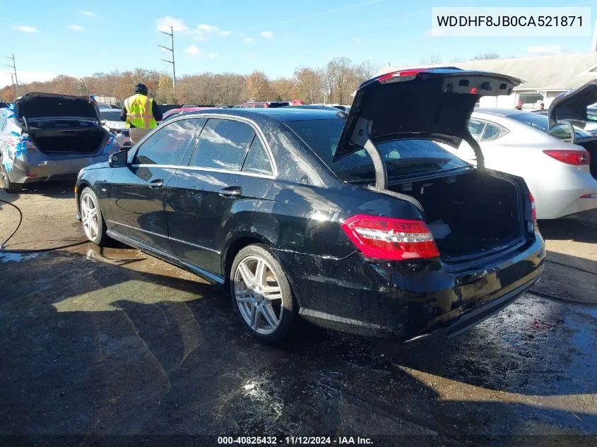 2012 Mercedes-Benz E 350 4Matic VIN: WDDHF8JB0CA521871 Lot: 40825432