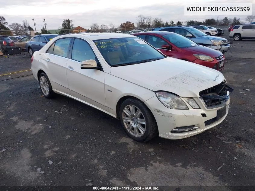 WDDHF5KB4CA552599 2012 Mercedes-Benz E 350