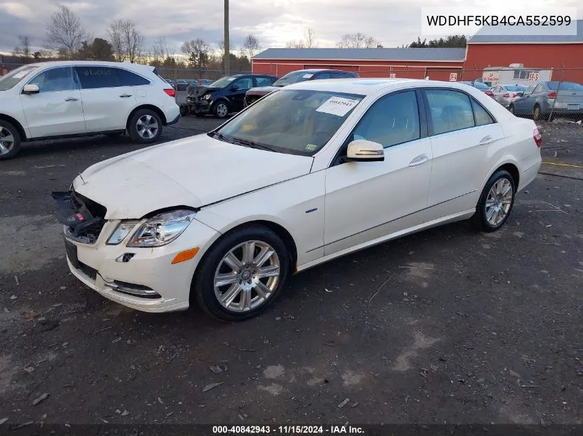 WDDHF5KB4CA552599 2012 Mercedes-Benz E 350