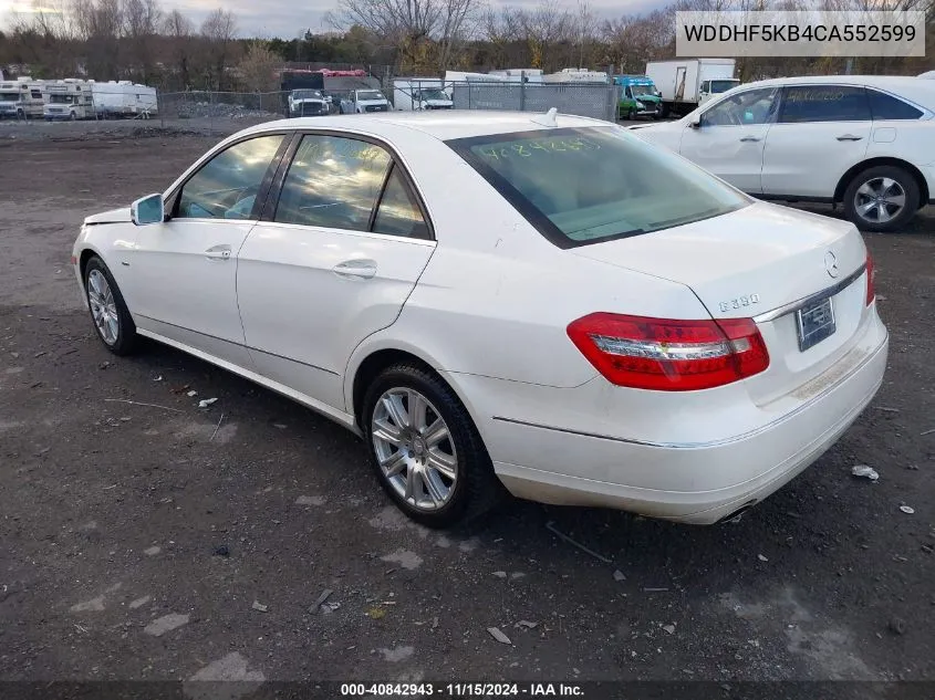 WDDHF5KB4CA552599 2012 Mercedes-Benz E 350