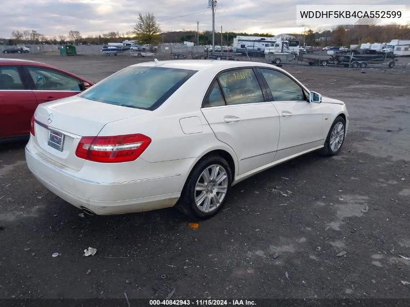 WDDHF5KB4CA552599 2012 Mercedes-Benz E 350