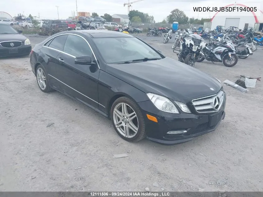 2013 Mercedes-Benz E-Class VIN: WDDKJ8JB5DF194005 Lot: 12111506