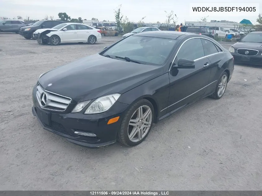 2013 Mercedes-Benz E-Class VIN: WDDKJ8JB5DF194005 Lot: 12111506