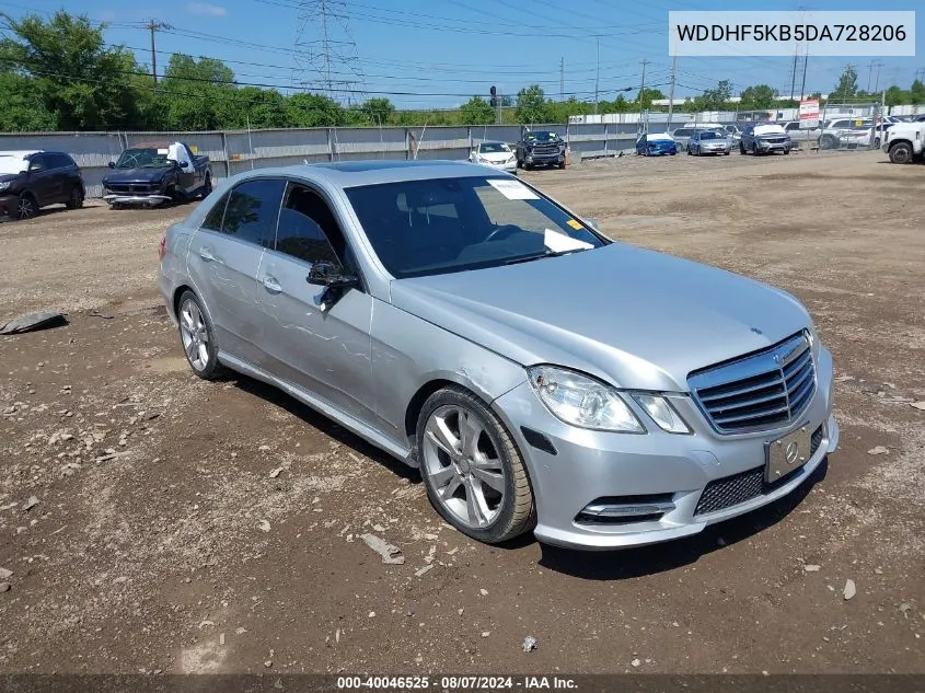 2013 Mercedes-Benz E 350 VIN: WDDHF5KB5DA728206 Lot: 40046525