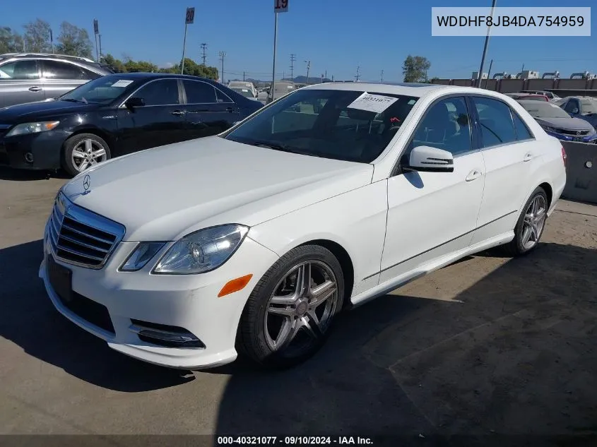 2013 Mercedes-Benz E 350 4Matic VIN: WDDHF8JB4DA754959 Lot: 40321077