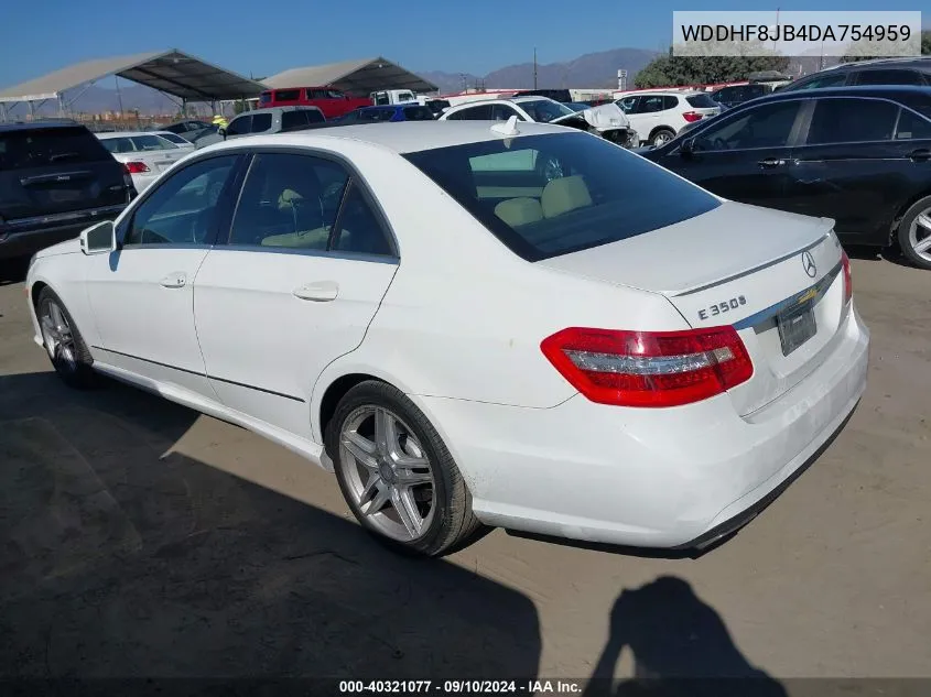 2013 Mercedes-Benz E 350 4Matic VIN: WDDHF8JB4DA754959 Lot: 40321077