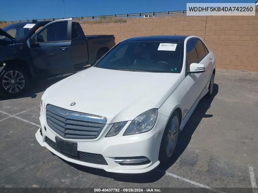 2013 Mercedes-Benz E 350 VIN: WDDHF5KB4DA742260 Lot: 40437792