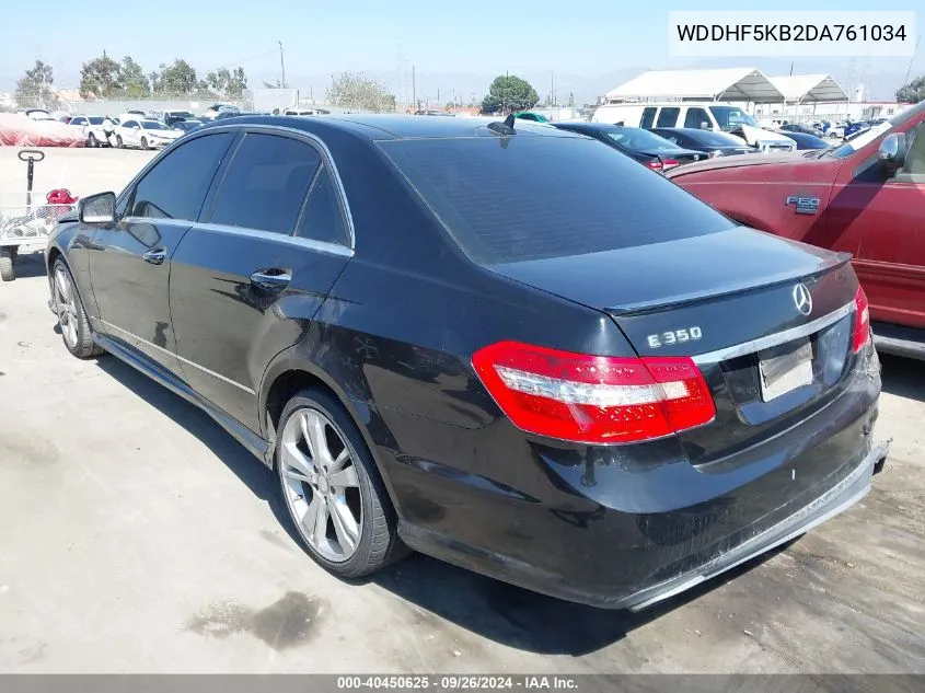 2013 Mercedes-Benz E 350 VIN: WDDHF5KB2DA761034 Lot: 40450625