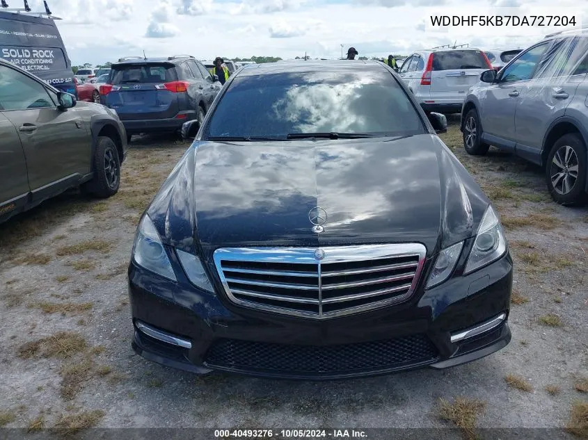 2013 Mercedes-Benz E 350 VIN: WDDHF5KB7DA727204 Lot: 40493276