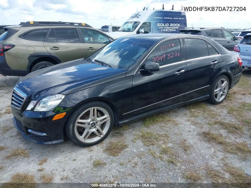 2013 Mercedes-Benz E 350 VIN: WDDHF5KB7DA727204 Lot: 40493276