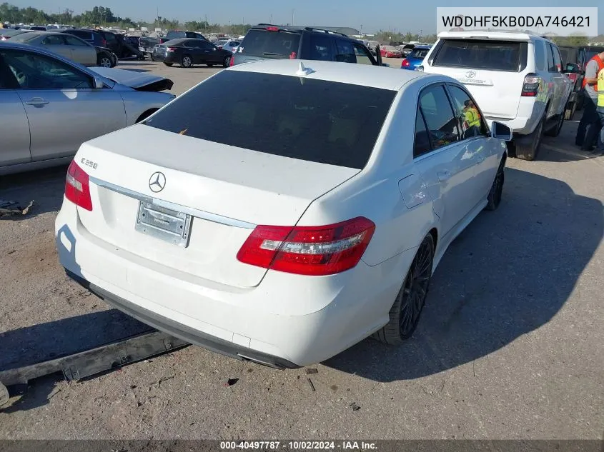 2013 Mercedes-Benz E 350 VIN: WDDHF5KB0DA746421 Lot: 40497787