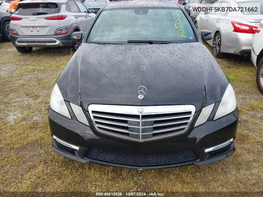 2013 Mercedes-Benz E 350 VIN: WDDHF5KB7DA721662 Lot: 40513536