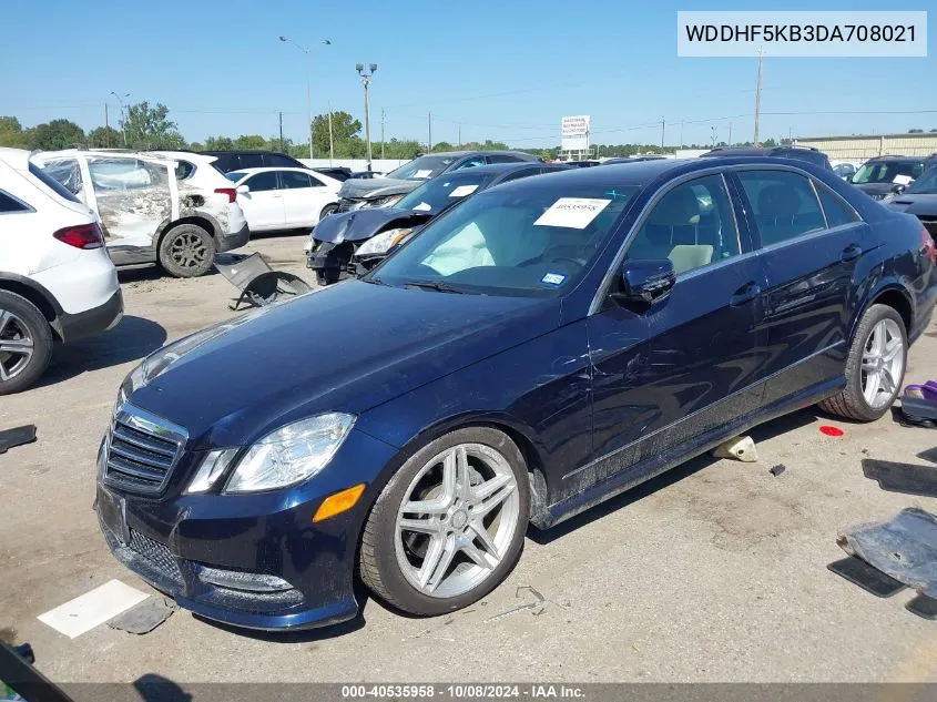 2013 Mercedes-Benz E 350 VIN: WDDHF5KB3DA708021 Lot: 40535958