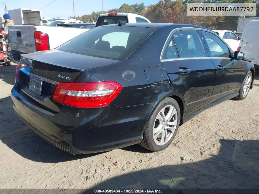 2013 Mercedes-Benz E 350 4Matic VIN: WDDHF8JB9DA687792 Lot: 40589434