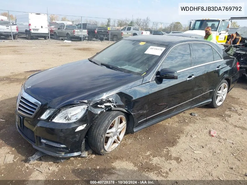 2013 Mercedes-Benz E 350 4Matic VIN: WDDHF8JB3DA769792 Lot: 40728378