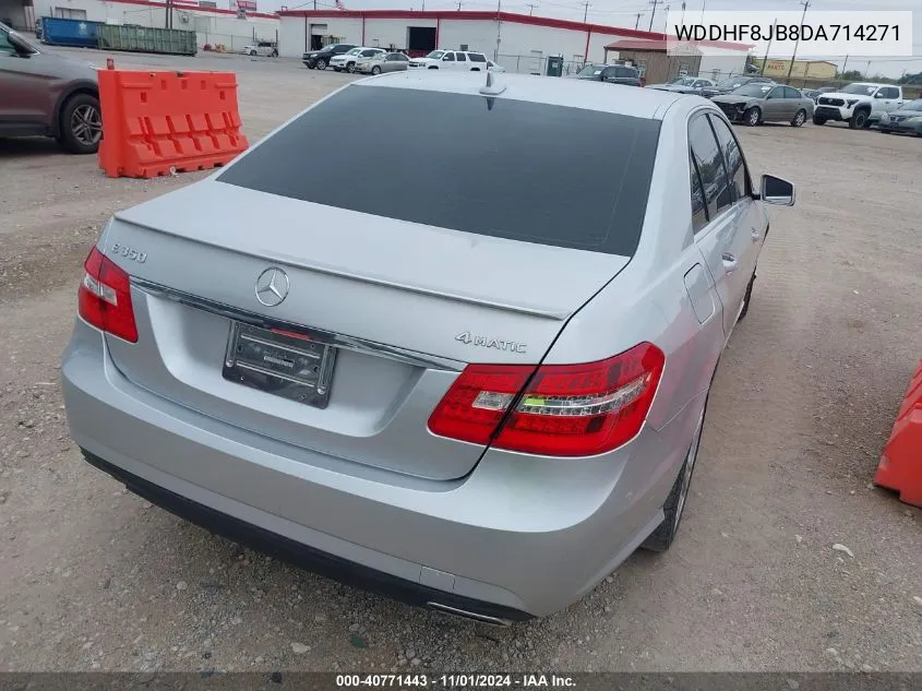 2013 Mercedes-Benz E 350 4Matic VIN: WDDHF8JB8DA714271 Lot: 40771443