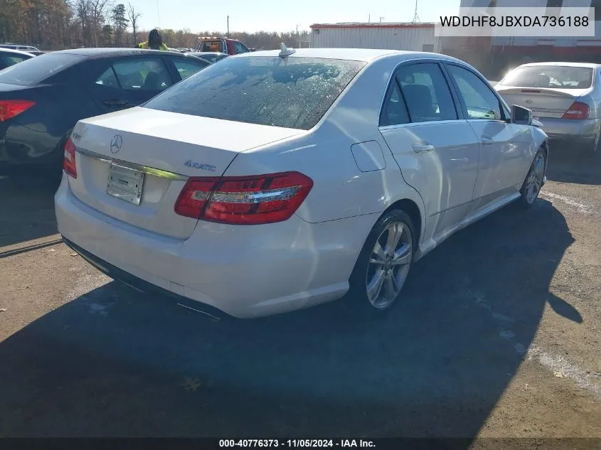 2013 Mercedes-Benz E 350 4Matic VIN: WDDHF8JBXDA736188 Lot: 40776373