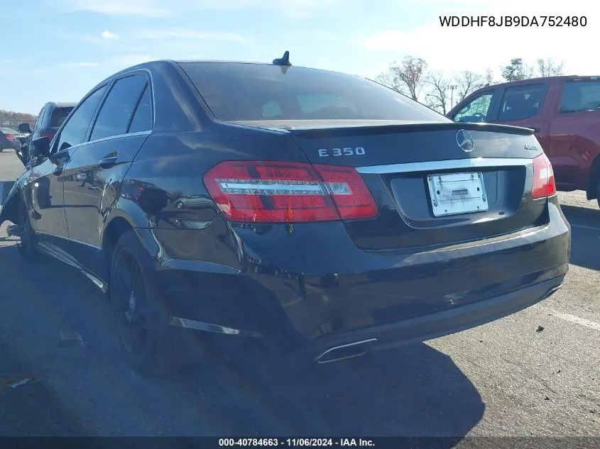 2013 Mercedes-Benz E 350 4Matic VIN: WDDHF8JB9DA752480 Lot: 40784663