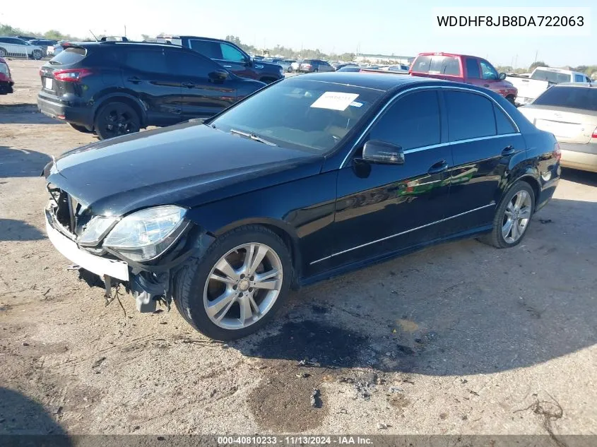 2013 Mercedes-Benz E 350 4Matic VIN: WDDHF8JB8DA722063 Lot: 40810233