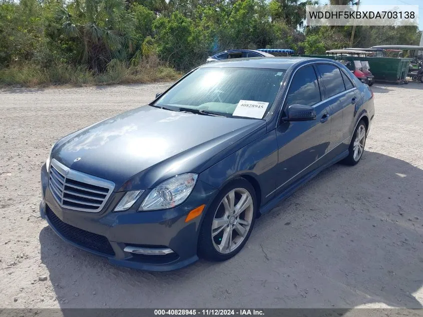 2013 Mercedes-Benz E 350 VIN: WDDHF5KBXDA703138 Lot: 40828945