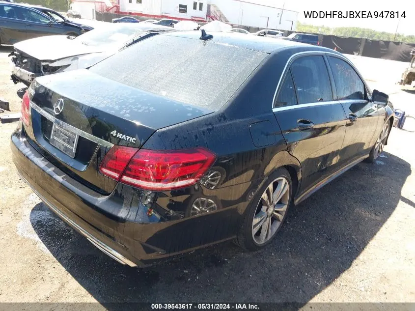 2014 Mercedes-Benz E 350 4Matic VIN: WDDHF8JBXEA947814 Lot: 39543617