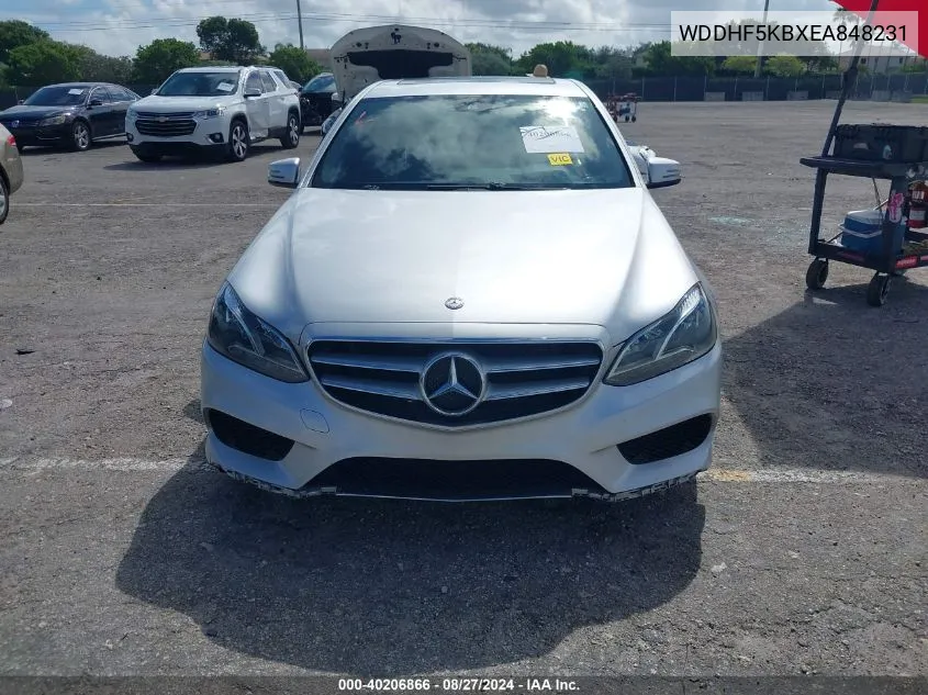 2014 Mercedes-Benz E 350 VIN: WDDHF5KBXEA848231 Lot: 40206866