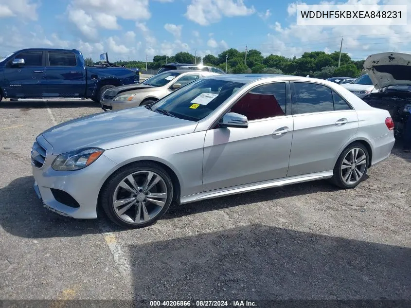 2014 Mercedes-Benz E 350 VIN: WDDHF5KBXEA848231 Lot: 40206866