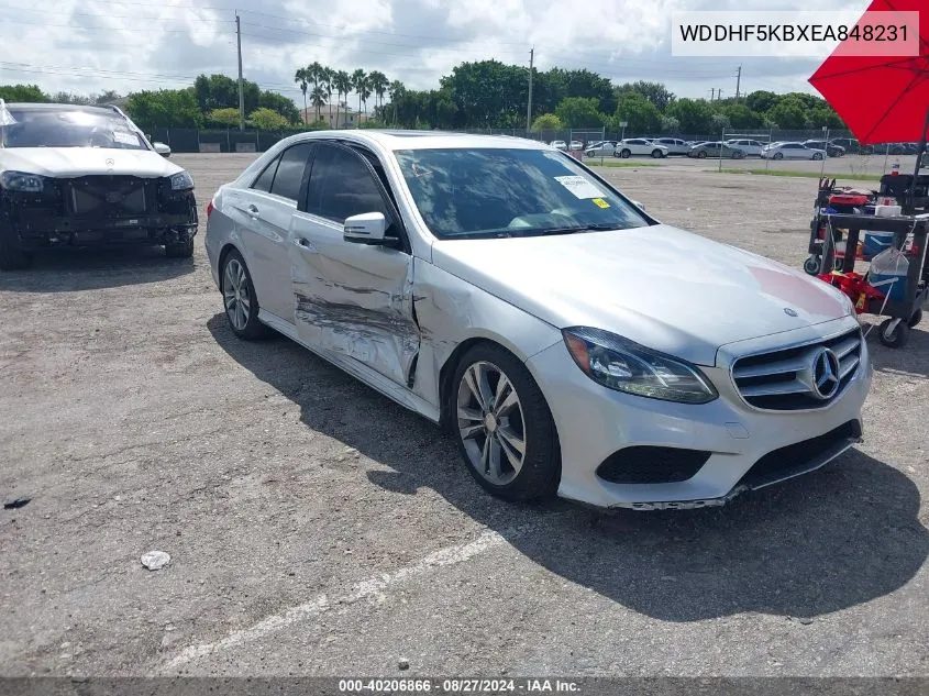 2014 Mercedes-Benz E 350 VIN: WDDHF5KBXEA848231 Lot: 40206866