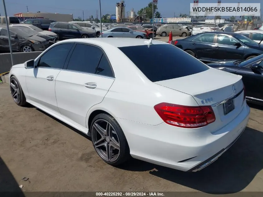 2014 Mercedes-Benz E 350 VIN: WDDHF5KB5EA814066 Lot: 40225292