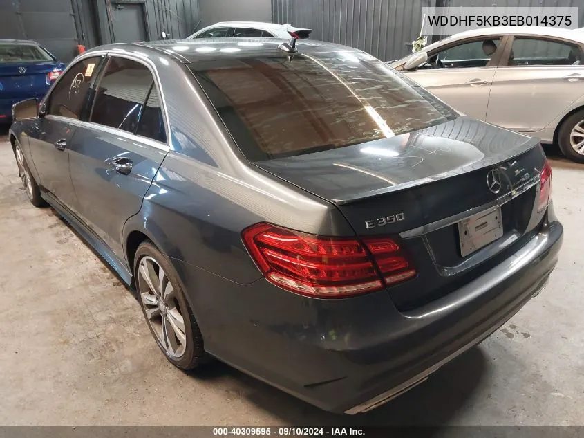 2014 Mercedes-Benz E 350 350 VIN: WDDHF5KB3EB014375 Lot: 40309595