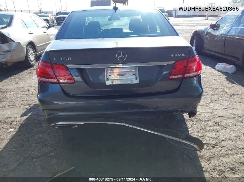 2014 Mercedes-Benz E 350 4Matic VIN: WDDHF8JBXEA820366 Lot: 40318275