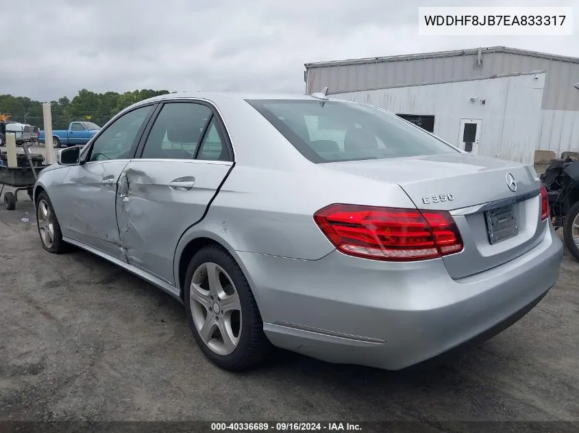 2014 Mercedes-Benz E 350 4Matic/E 350 Sport VIN: WDDHF8JB7EA833317 Lot: 40336689