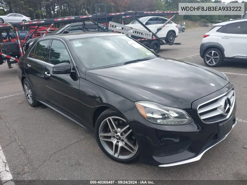 2014 Mercedes-Benz E 350 4Matic/E 350 Sport VIN: WDDHF8JB3EA933222 Lot: 40365497