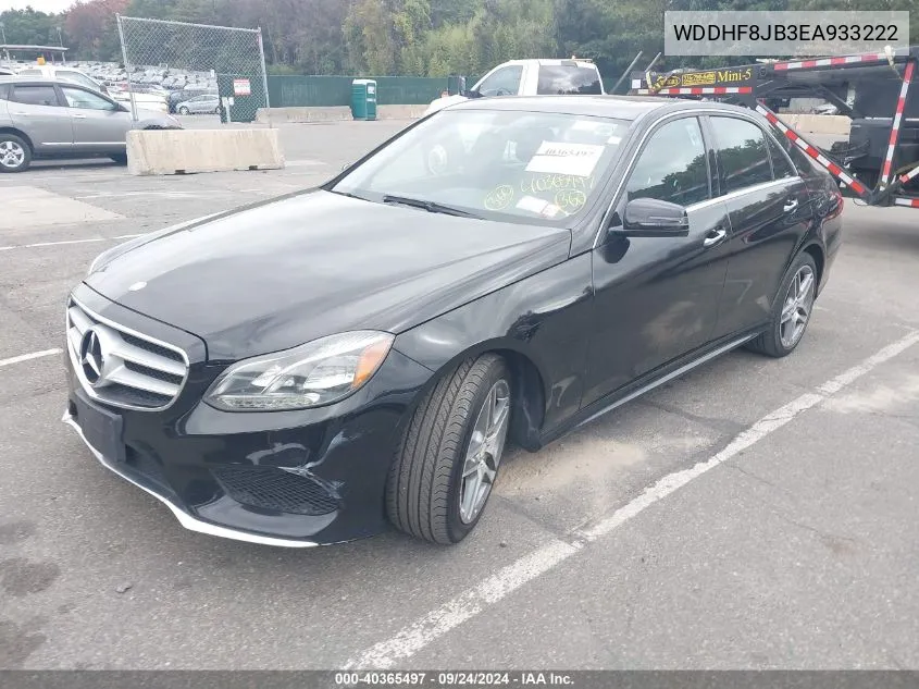 2014 Mercedes-Benz E 350 4Matic/E 350 Sport VIN: WDDHF8JB3EA933222 Lot: 40365497