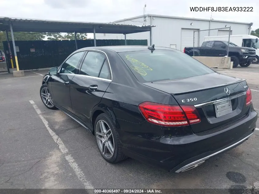 2014 Mercedes-Benz E 350 4Matic/E 350 Sport VIN: WDDHF8JB3EA933222 Lot: 40365497