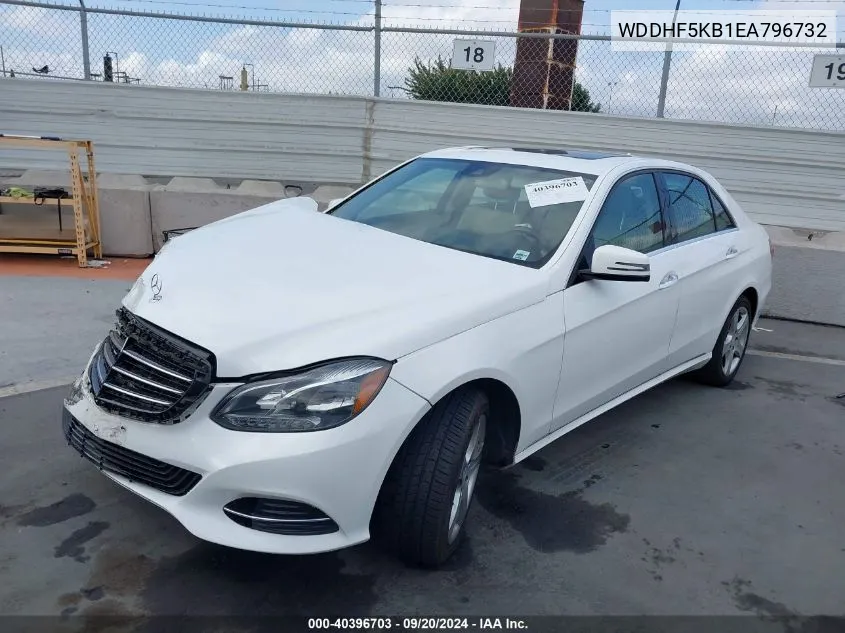 2014 Mercedes-Benz E 350 VIN: WDDHF5KB1EA796732 Lot: 40396703