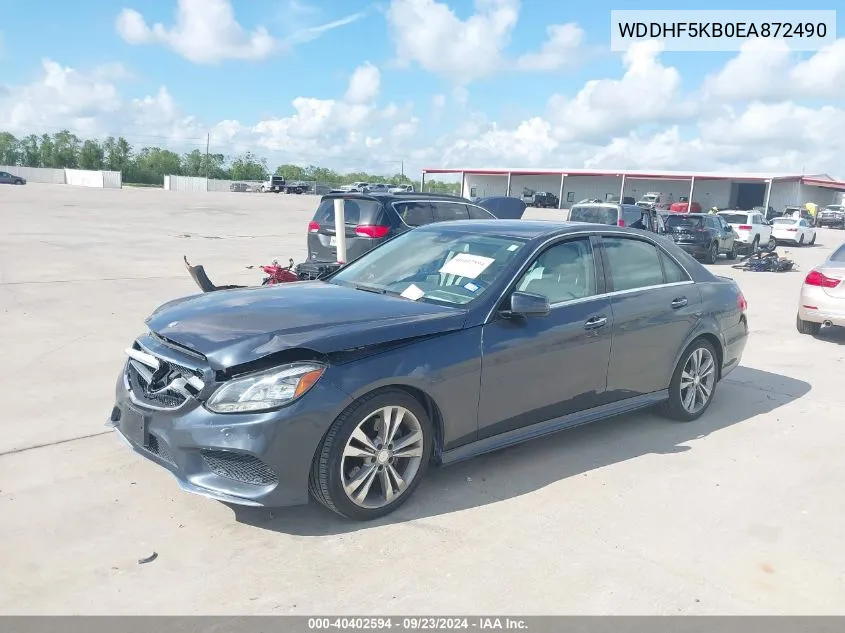 2014 Mercedes-Benz E 350 VIN: WDDHF5KB0EA872490 Lot: 40402594