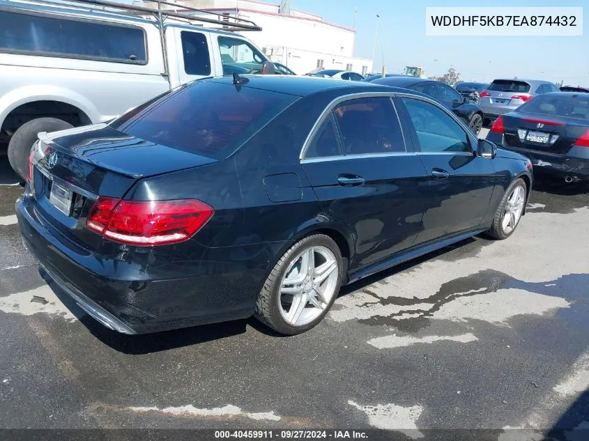 2014 Mercedes-Benz E 350 VIN: WDDHF5KB7EA874432 Lot: 40459911