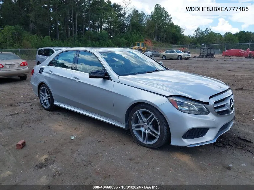 2014 Mercedes-Benz E 350 4Matic/E 350 Sport VIN: WDDHF8JBXEA777485 Lot: 40460096