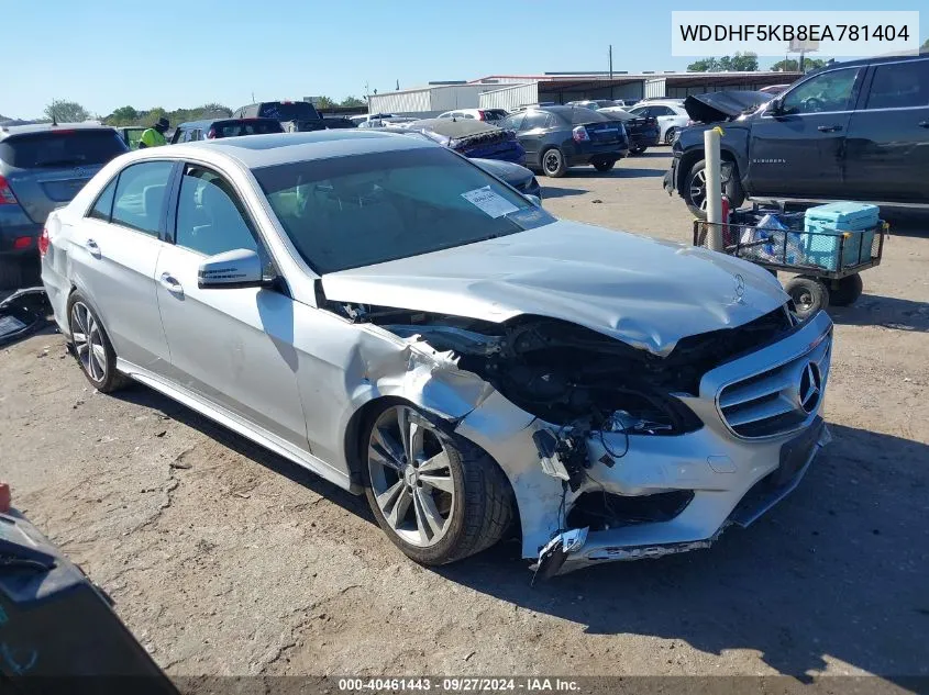 2014 Mercedes-Benz E 350 VIN: WDDHF5KB8EA781404 Lot: 40461443