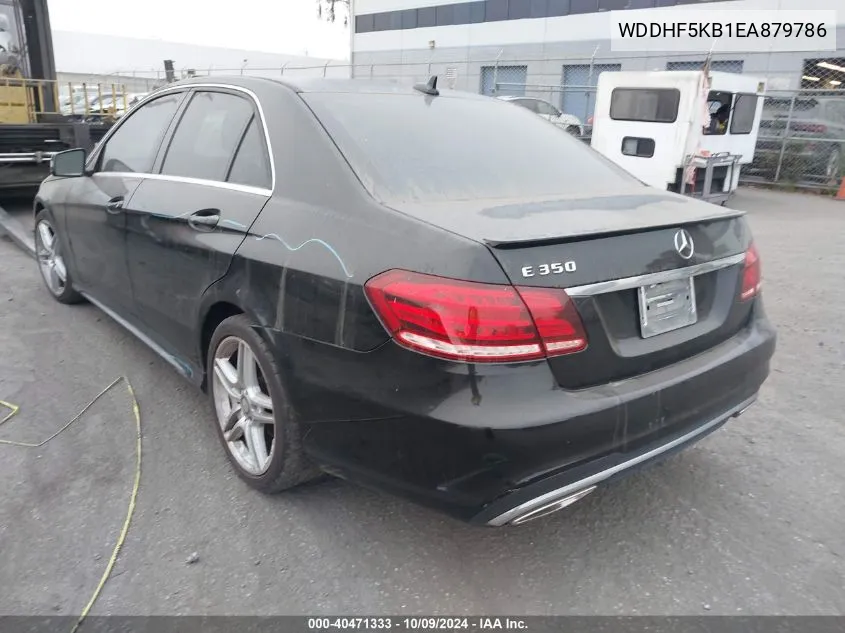 2014 Mercedes-Benz E 350 VIN: WDDHF5KB1EA879786 Lot: 40471333