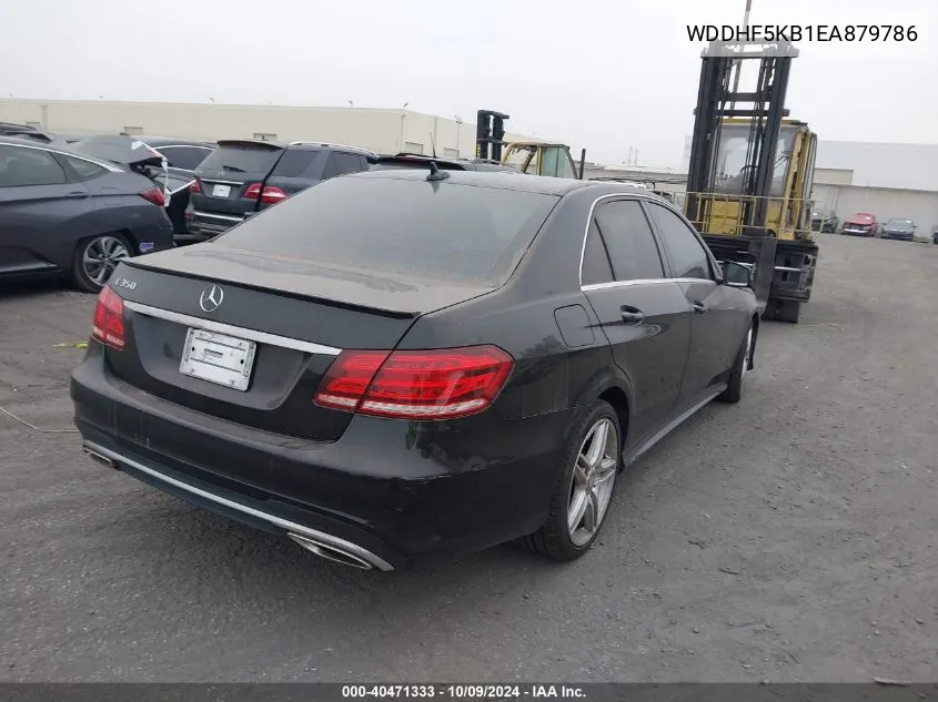 2014 Mercedes-Benz E 350 VIN: WDDHF5KB1EA879786 Lot: 40471333