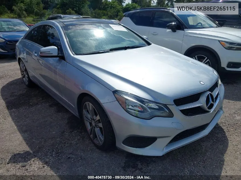 2014 Mercedes-Benz E 350 VIN: WDDKJ5KB8EF265115 Lot: 40475730