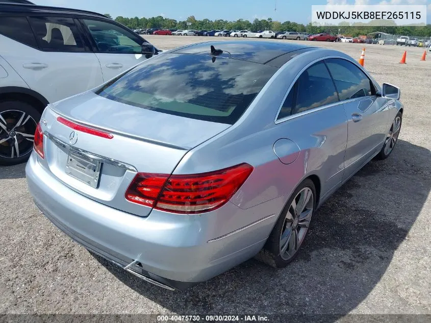 2014 Mercedes-Benz E 350 VIN: WDDKJ5KB8EF265115 Lot: 40475730