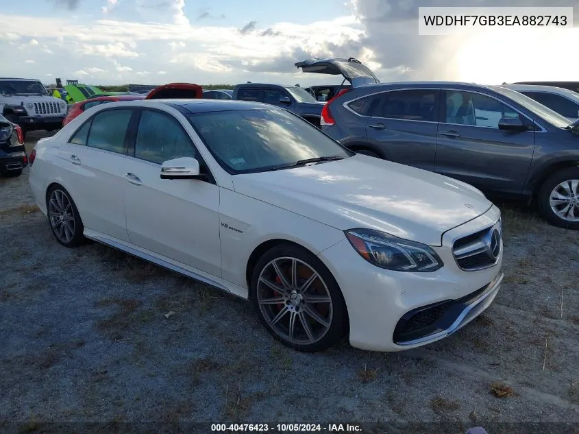 2014 Mercedes-Benz E 63 Amg S 4Matic VIN: WDDHF7GB3EA882743 Lot: 40476423