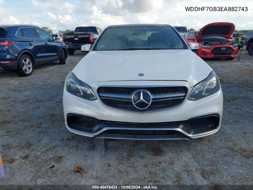 2014 Mercedes-Benz E 63 Amg S 4Matic VIN: WDDHF7GB3EA882743 Lot: 40476423