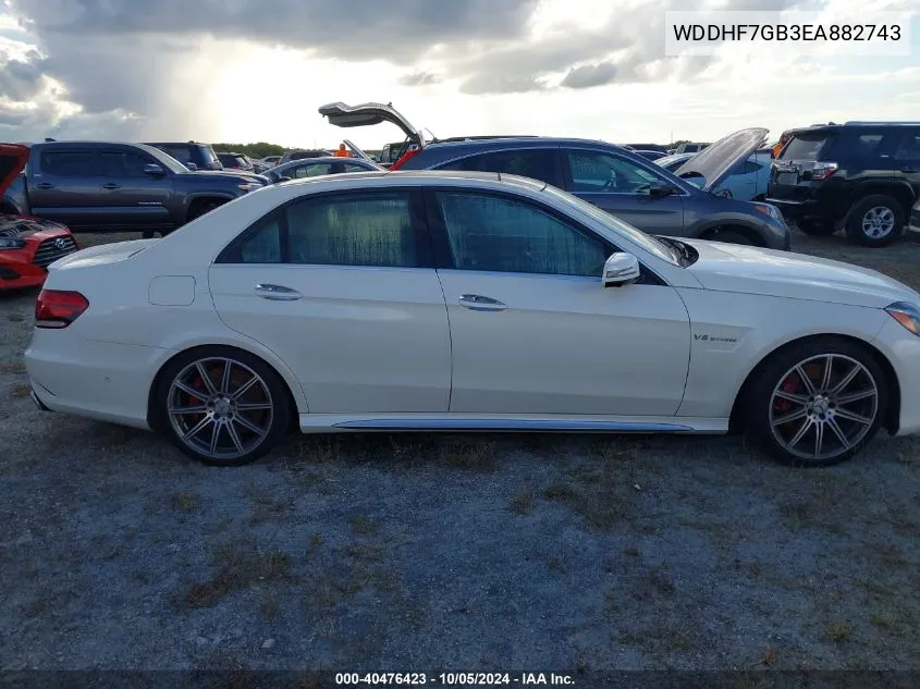 2014 Mercedes-Benz E 63 Amg S 4Matic VIN: WDDHF7GB3EA882743 Lot: 40476423