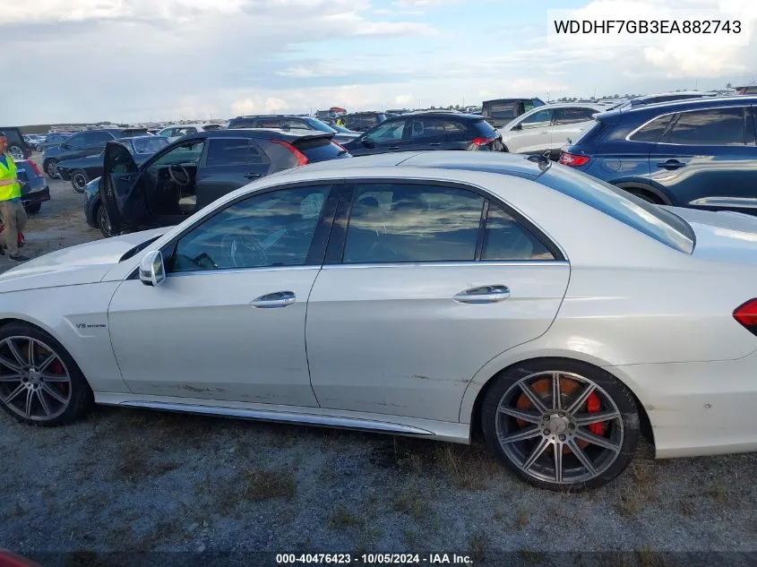 2014 Mercedes-Benz E 63 Amg S 4Matic VIN: WDDHF7GB3EA882743 Lot: 40476423