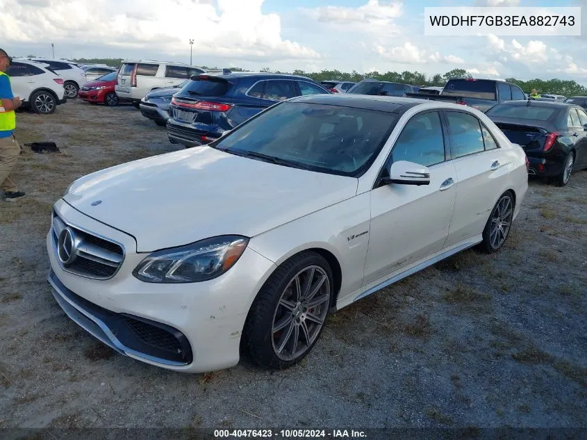 2014 Mercedes-Benz E 63 Amg S 4Matic VIN: WDDHF7GB3EA882743 Lot: 40476423